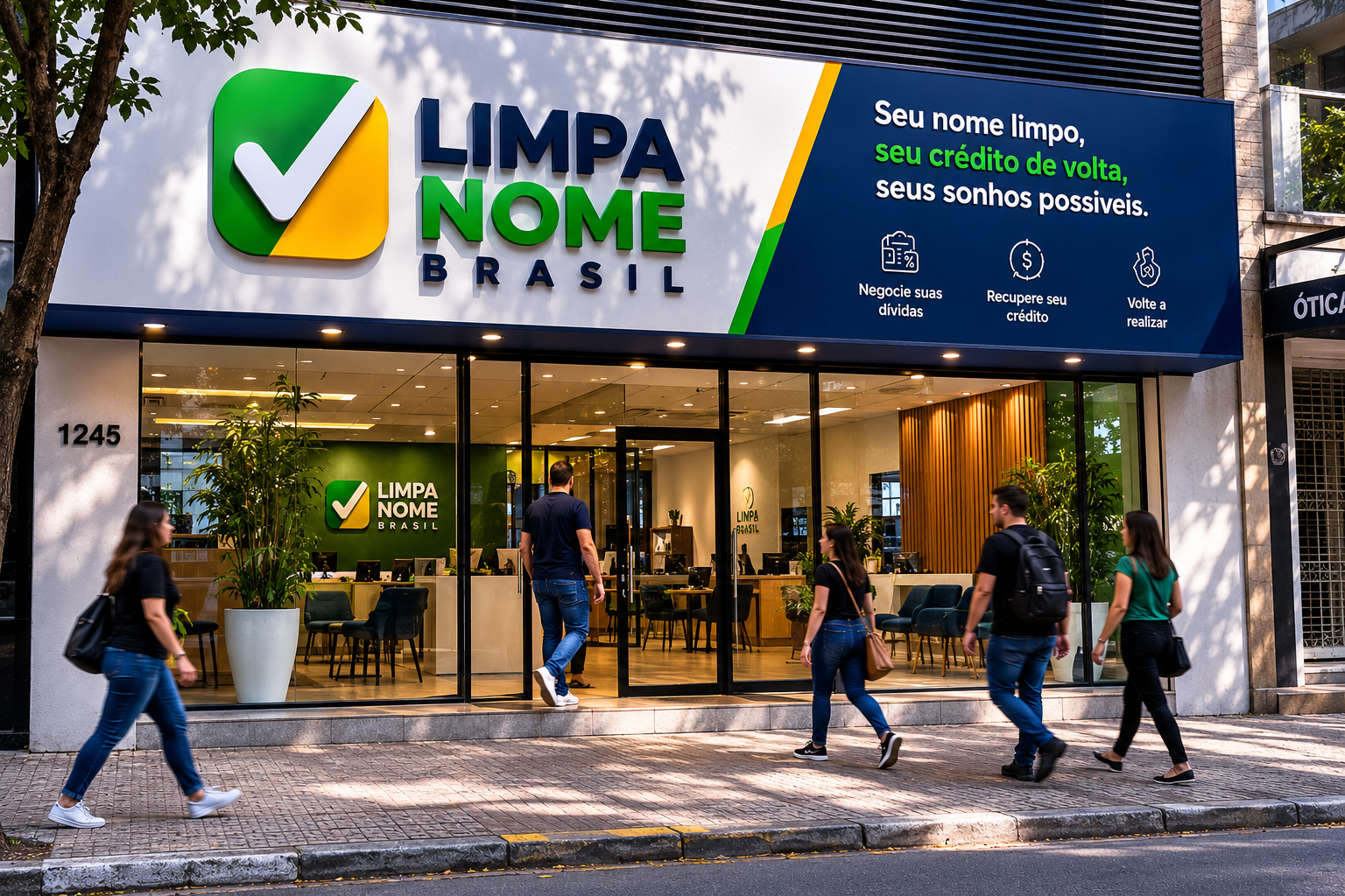 Loja física da Limpa Nome Brasil